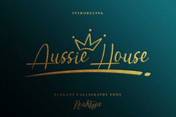 Aussie House: An Elegant Script Font for Editorial Design