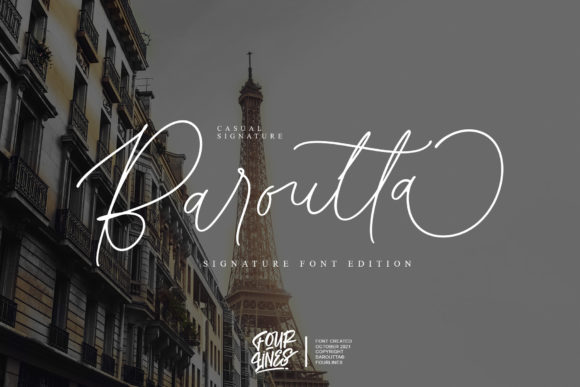Baroutta: A Graceful Script Font for Modern Campaigns