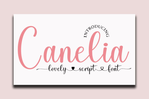 Canelia: A Refined Script Font for Editorial Design