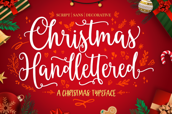 Christmas Hand-lettered Trio Font for Makers