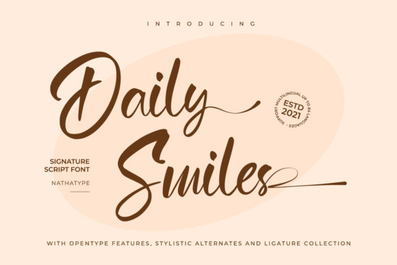 Daily Smiles: A Vintage Script Font for Branding