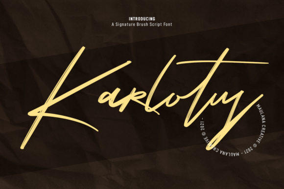 Karlotus: A Graceful Script Font for Editorial Design