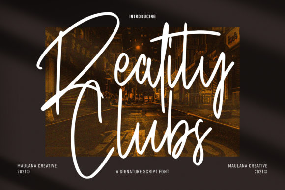 Reality Clubs: A Signature Script Font for Crafters